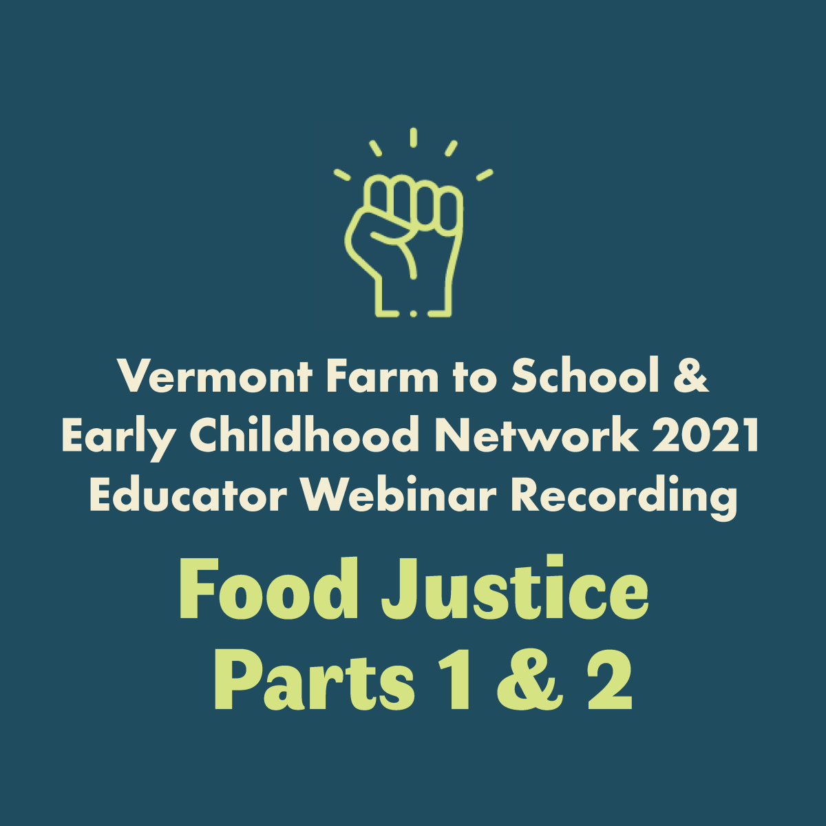 Food Justice Webinar