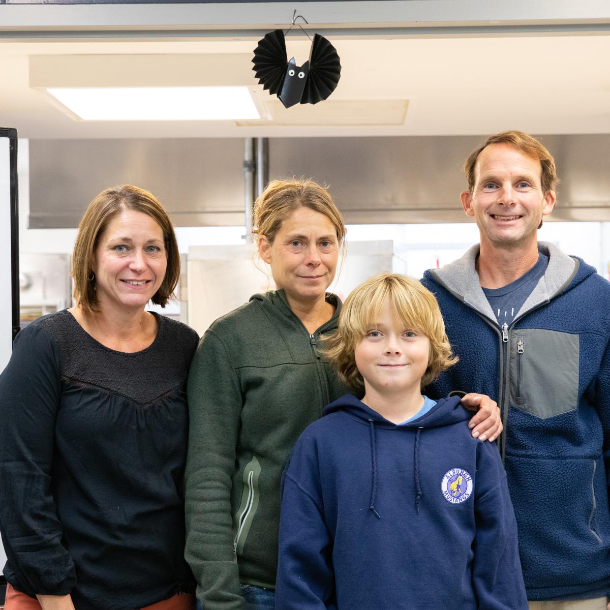 Alburgh Community Education Center Food Services Manager Charity Nephew and the Darby Family, owners and operators of Darby Farm.