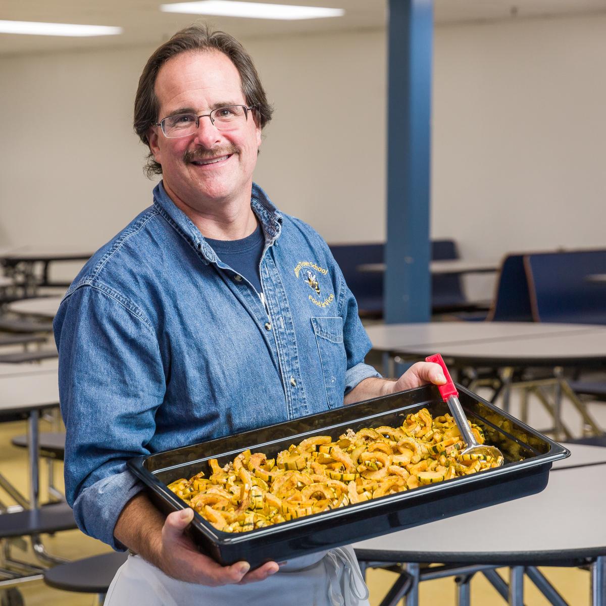 Steve Marinelli, Food Service Director for the Milton Town School District Steve Marinelli, Food Service Director for the Milton Town School District