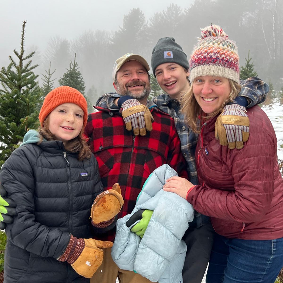 Dana Hudson and her husband and two children Dana Hudson and her husband and two children