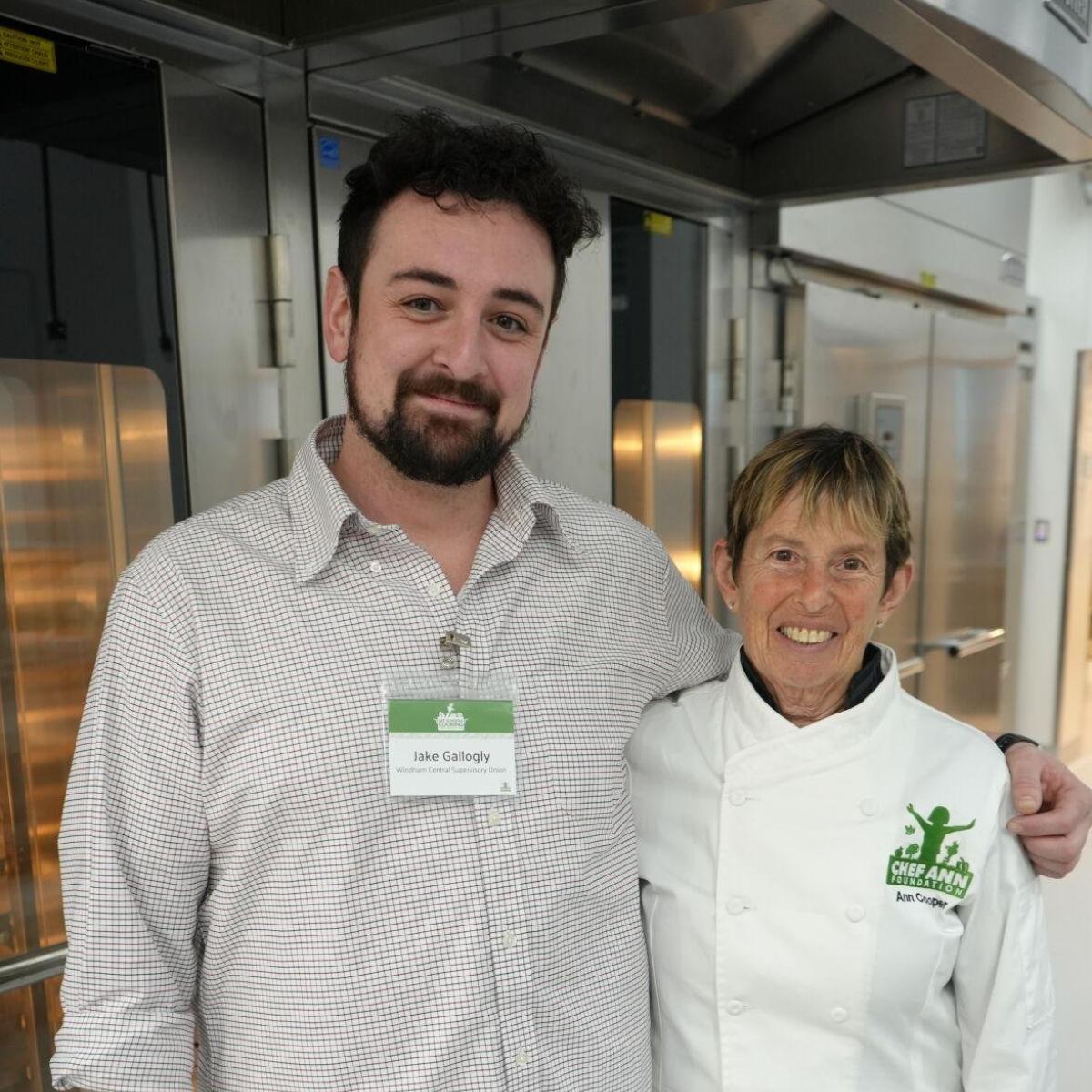 Jake Gallogly Food Service Manager at West River Education District and Chef Ann Cooper Jake Gallogly Food Service Manager at West River Education District and Chef Ann Cooper